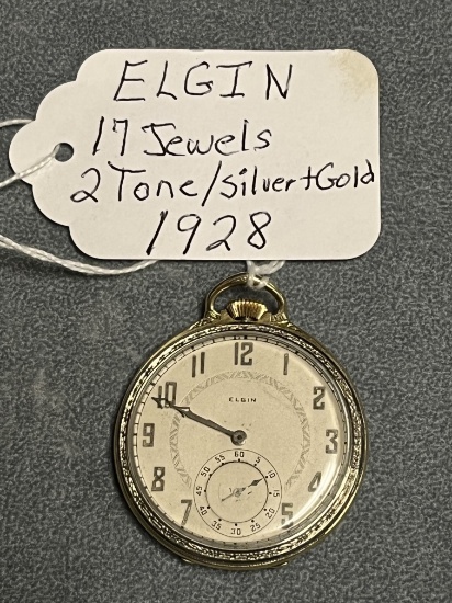 ELGIN 17 JEWEL POCKET WATCH CIRCA 1928