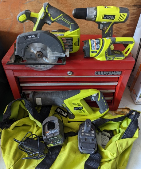 18V RYOBI 5 PIECE TOOL SET