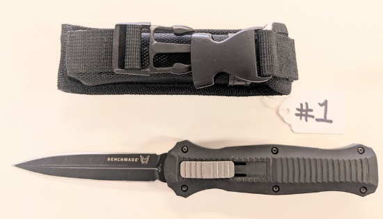 BENCHMADE INFIDEL AUTOMATIC KNIFE IN SHEATH