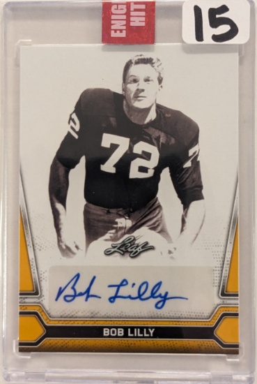 AUTOGRAPH CARD OF HALL OF FAME PLAYER BOB LILY
