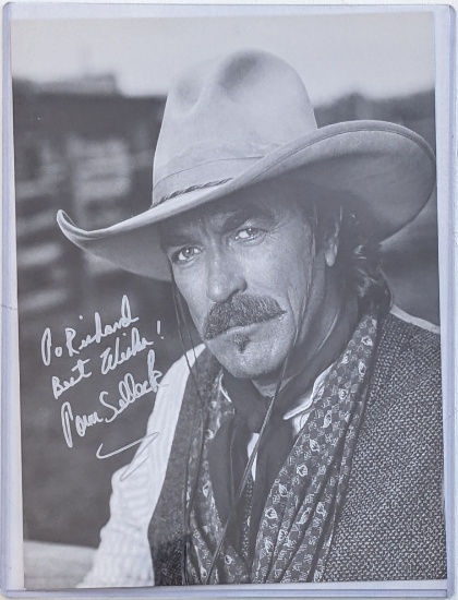 TOM SELLECK SIGNED PHOTO
