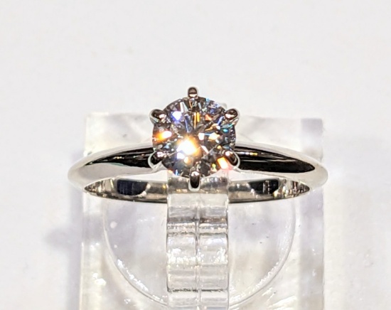 BEAUTIFUL.79 CARAT ROUND BRILLIANT DIAMOND SOLITAIRE RING 14K GOLD APPRAISED AT $7,356.00