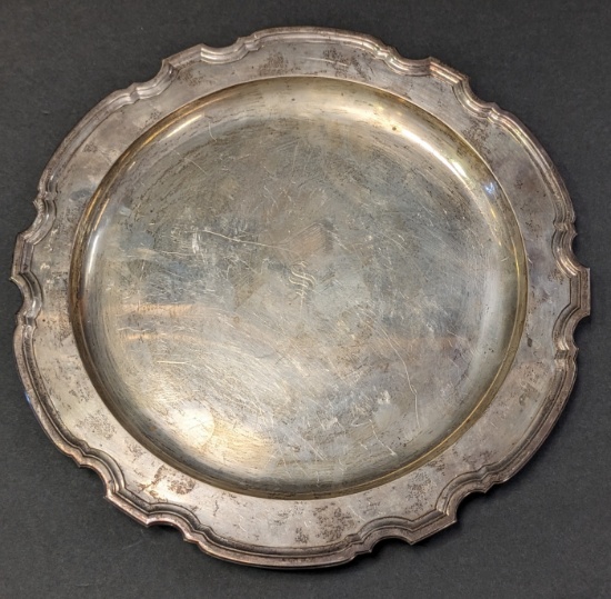 ANTIQUE TIFFANY & COMPANY STERLING SILVER PLATTER 27.165 OUNCES TROY
