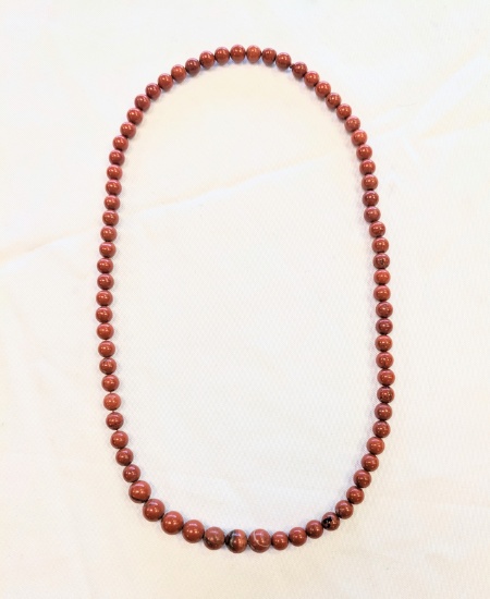 ULTRA RARE 24" BEADED CORAL NECKLACE