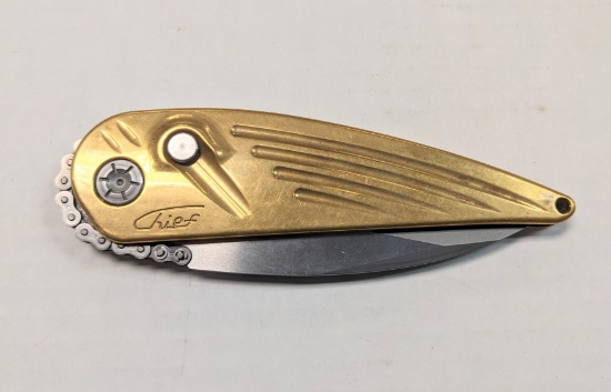 ULTRA RARE LIMITED EDITION RAT WORX INDIAN CHIEF CHAIN DRIVEN AUTOMATIC KNIFE