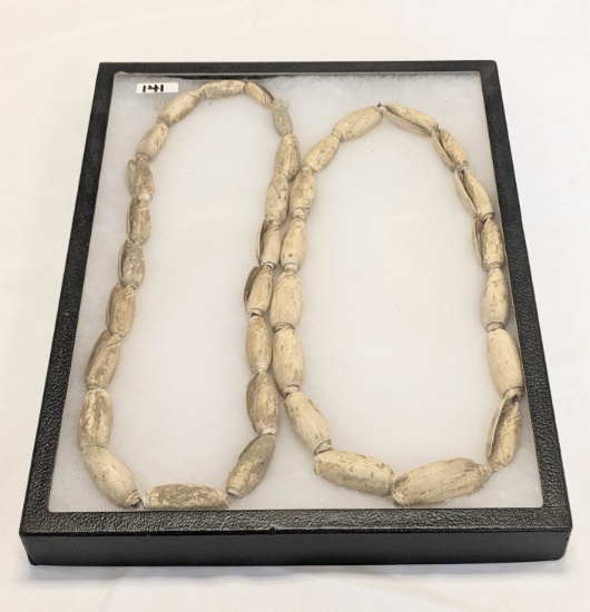 2X LARGE NATIVE AMERICAN FOSSIL NECKLACES