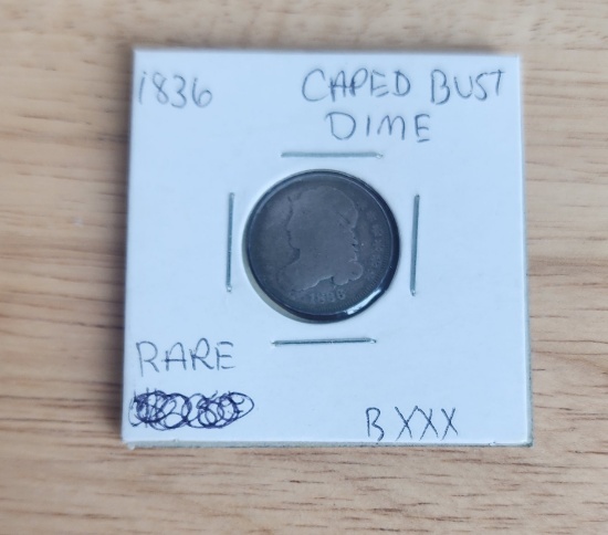 1836 CAPED BUST DIME