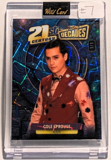 TRUE ONE OF ONE 2024 WILD CARD "21ST CENTURY" DISNEY ACTOR COLE SPROUSE
