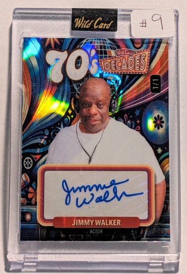 "DYNOMITE" TRUE ONE OF ONE 2024 WILD CARD "1970'S" GOOD TIMES ACTOR JIMMY WALKER AUTO CARD