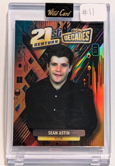 TRUE ONE OF ONE 2024 WILD CARD "1990'S" ACTOR SEAN ASTIN (RUDY, LORD OF THE RINGS, STRANGER THINGS)