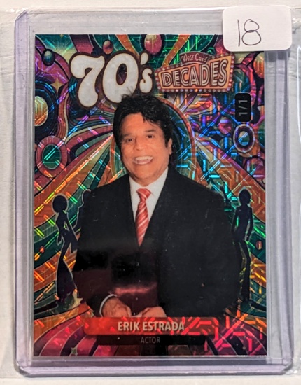 TRUE ONE OF ONE 2024 WILD CARD "1970'S" CHIPS ACTOR ERIK ESTRADA