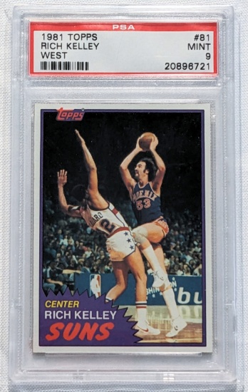 RARE GRADE 1981 TOPPS RICH KELLEY PSA MINT 9