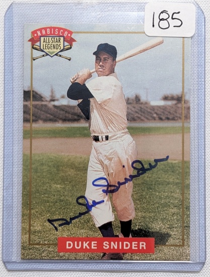 1994 NABISCO ALL-STAR LEGENDS DUKE SNIDER HALL OF FAME AUTO CARD