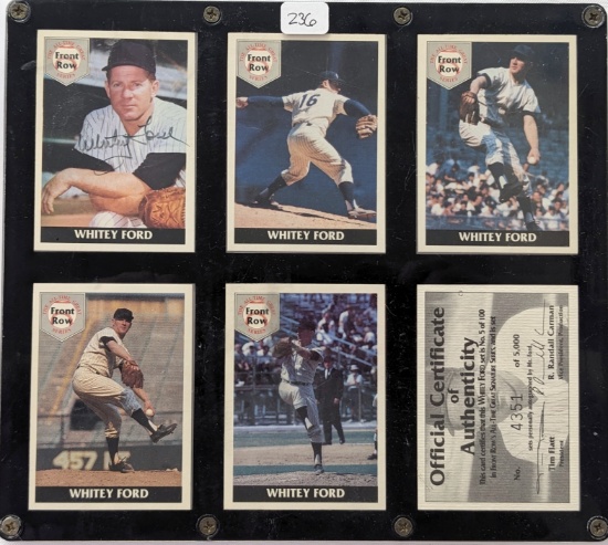 1992 LIMITED EDITION FRONT ROW SET FEATURING A HALL OF FAME AUTOGRAPHED CARD OF WHITEY FORD