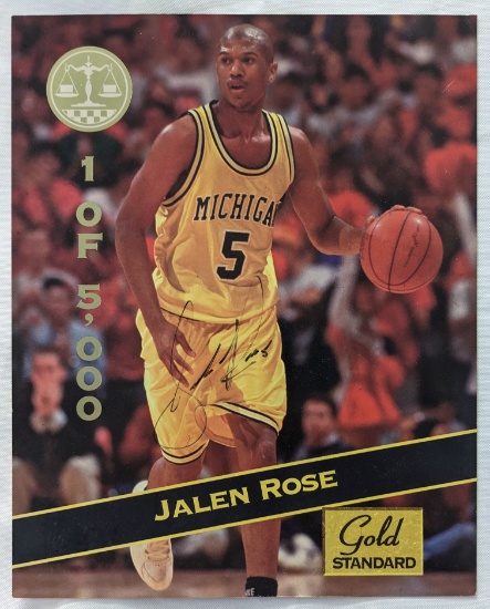 LIMITED EDITION 8X10 SIGNATURE ROOKIES PHOTO SIGNED BY STAR BASCKETBALL PLAYER JALEN ROSE