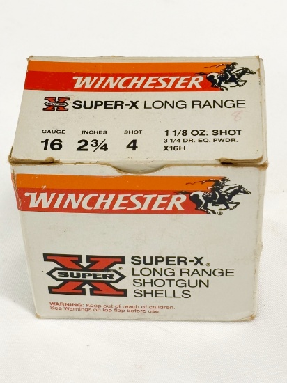 BOX OF WINCHESTER 16G SHOTGUN SHELLS