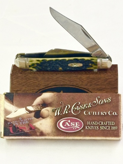 CASE XX OLIVE GREEN BONE STOCKMAN KNIFE