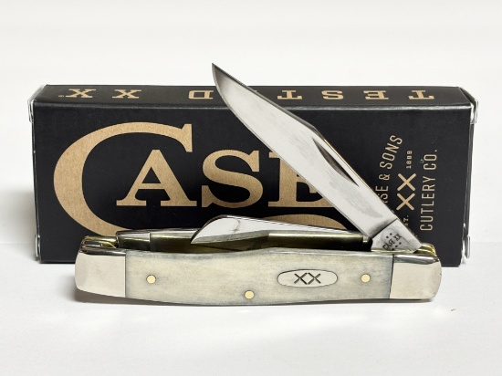 NIB CASE XX NATURAL BONE STOCKMAN KNIFE