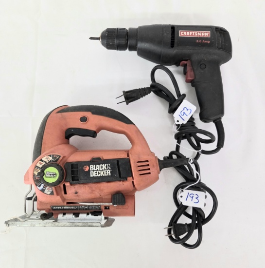 Craftsman Drill & Black & Decker Jigsaw Both Working Condition