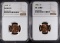 1944 & 1958 LINCOLN CENTS NGC MS66 RD