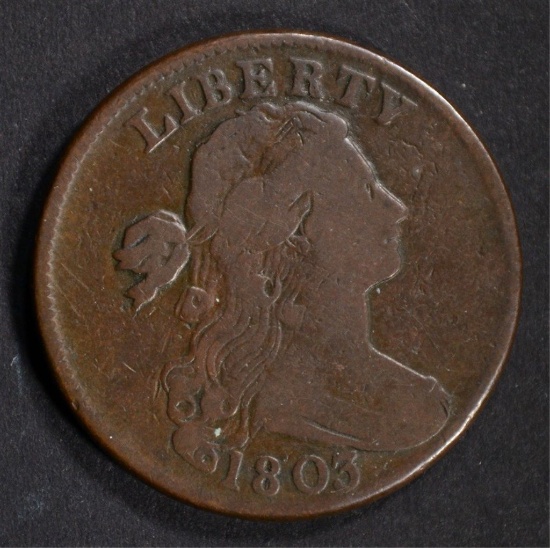 1803 DRAPED BUST LARGE CENT CHOICE FINE
