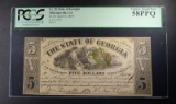1864 $5 STATE OF GEORGIA PCGS 58PPQ