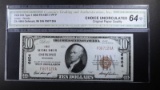 1929 $10 NC 1ST NB OF OSHKOSH CGA 64-OPQ