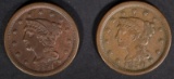 1850 & 1851 LARGE CENTS VF