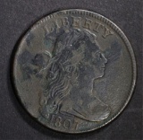 1807 DRAPED BUST LARGE CENT FINE