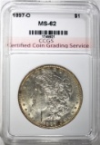 1897-O MORGAN DOLLAR, CCGS BU