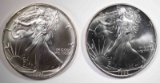 1991 & 1992 BU AMERICAN SILVER EAGLES