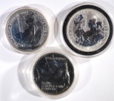 3 1oz .999 SILVER BRITISH BRITANNIAS: