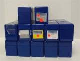 12-USED BLUE PCGS GRADED COIN BOXES/LIDS