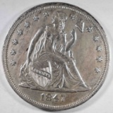 1847 SEATED LIBERTY DOLLAR UNC  RARE!