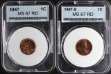 1947 & 1947-S LINCOLN CENTS