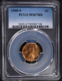 1940-S LINCOLN CENT PCGS MS67RD