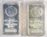 2-FIVE OUNCE .999 SILVER BARS