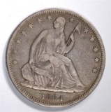 1864 SEATED HALF DOLLAR VF