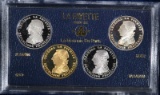 1987 FRENCH PARIS 4-COIN LAFAYETTE PROOF SET #2972