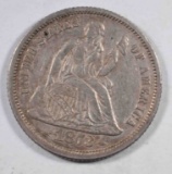 1873 ARROWS SEATED DIME AU/UNC