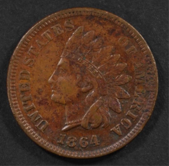 1864 "L"  INDIAN CENT, XF KEY DATE