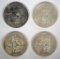 4-1958 CANADIAN SILVER DOLLARS