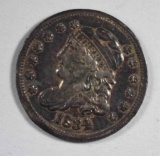 1834 CAPPED BUST HALF DIME, XF