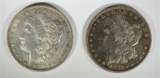 2 - 1880-O MORGAN DOLLARS; 1-XF, 1-XF/AU