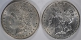 1889 & 1900 MORGAN SILVER DOLLARS, CH BU