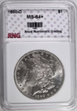 1890-O MORGAN DOLLAR RNG CH BU+