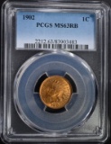 1902 INDIAN HEAD CENT PCGS MS63RB