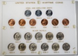 SET WARTIME COINS IN CAPITOL PLASTIC
