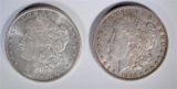 1886 & 1896 CH BU MORGAN SILVER DOLLARS