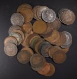 50 MIXED DATE CANADIAN LARGE CENTS